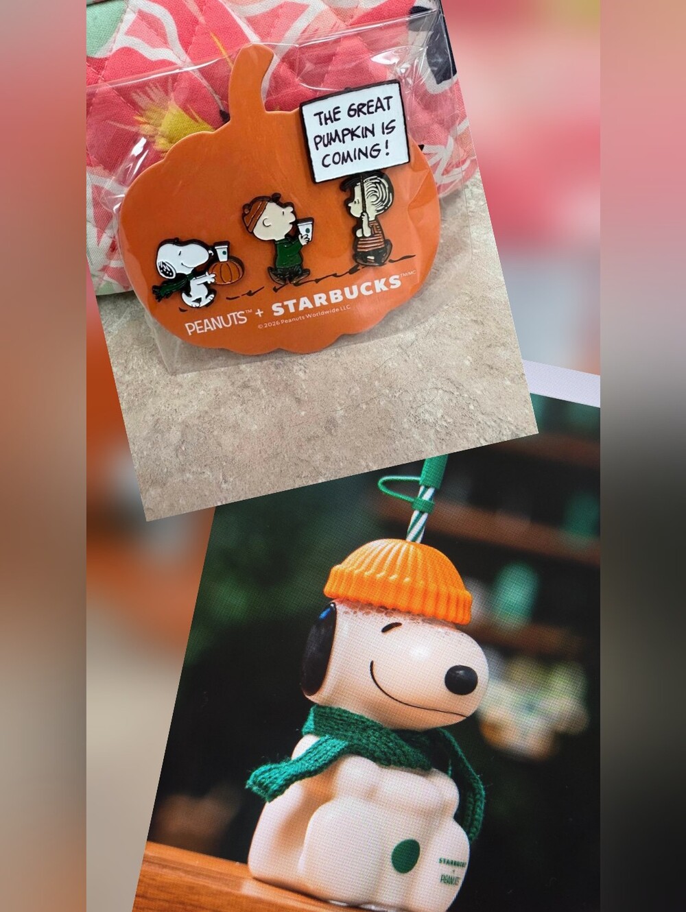 SNOOPY Glass Cup + Pins